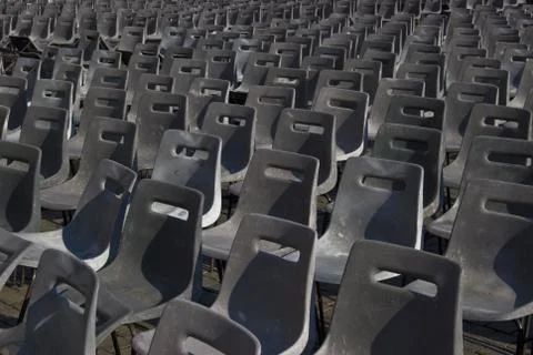 Grey chairs Stock Photos