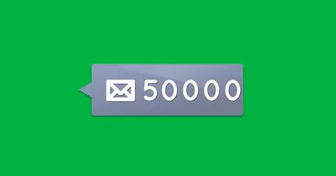 Grey chat box with numbers 4k Stock Illustration