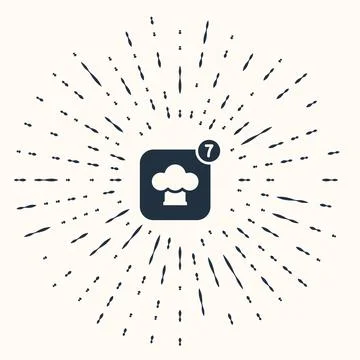 Grey Chef hat icon isolated on beige background. Cooking symbol. Cooks hat... Stock Illustration