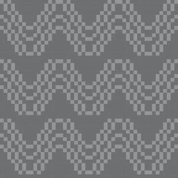 Grey Chevron textured Knitting Grid seamless pattern design Illustrazione stock