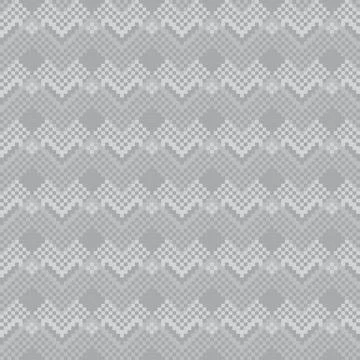 Grey Chevron textured Knitting Grid seamless pattern design 库存插图
