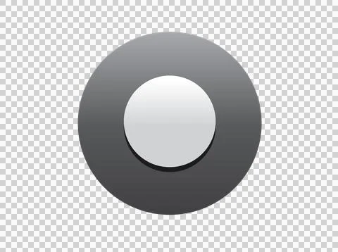 Grey circle checkbox button icon Stock Illustration
