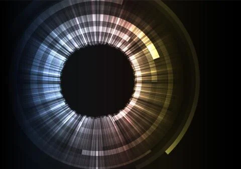 Grey circle digital abstract sheet layer background Stock Illustration