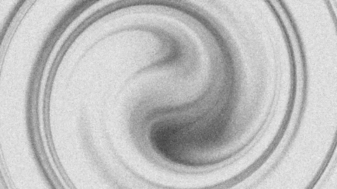 Grey circle grainy background, blur and noise texture, abstract gradient swirl Stock Footage 297937415