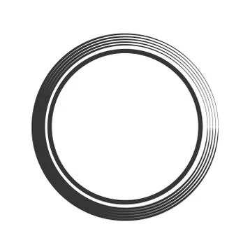 Grey circle icon, stock vector illustration Stock Illustration