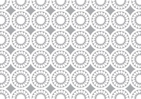 Grey Circle Kaleidoscope Pattern Background for Wallpaper Stock Illustration