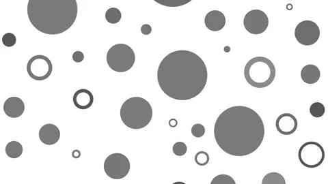 Grey Circle Ring Pattern Random Scaling 4K Loop White Background Stock Footage 338231451