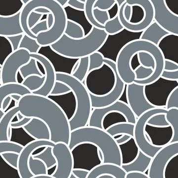 Grey circle seamless pattern. Grey abstract background. Vintage background fo イラスト素材