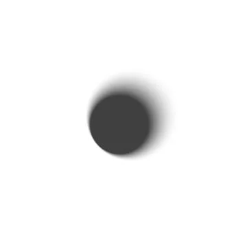 Grey circle silhouette gradient blurred element, soft round vector icon, Y2K Stock Illustration