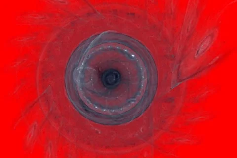 Grey circles on red Stock Footage 8558457