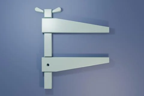 Grey Clamp tool icon isolated on purple-blue background. Locksmith tool. Mi.. Stock Illustration