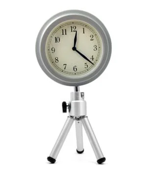 Grey clock Stock Photos