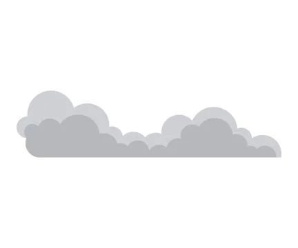 Grey Cloud Formation on a Light Background Representing Weather and Nature .. Stock Illustration