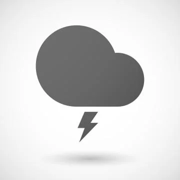 Grey cloud icon Stock Illustration