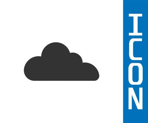 Grey Cloud icon isolated on white background. Vector イラスト素材