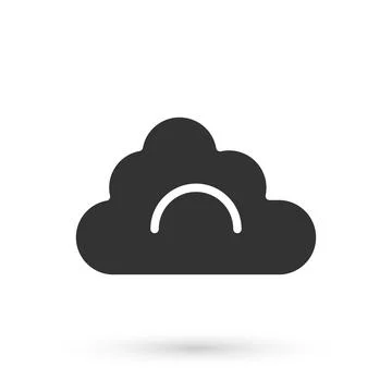 Grey Cloud icon isolated on white background. Vector Stockillustratie