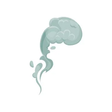 Grey cloud, smoke special effect vector Illustration on a white background 스톡 일러스트