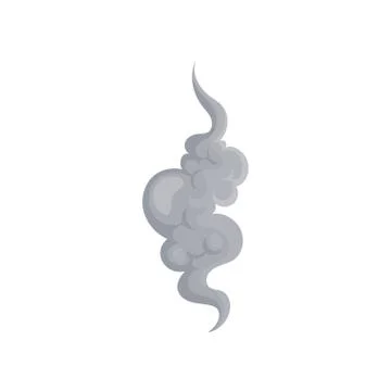 Grey cloud, smoke steam wave vector Illustration on a white background 스톡 일러스트