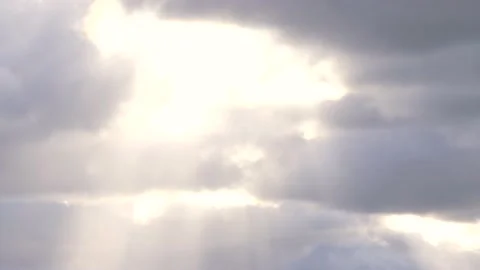 Grey clouds and golden sunbeams -3/8- at sunrise - 4k Time Lapse Video Stock Footage 138200758