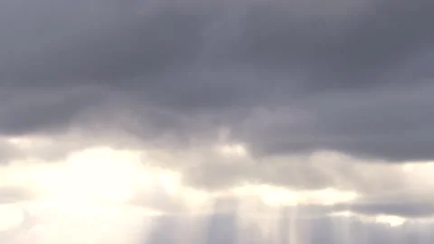 Grey clouds and golden sunbeams -6/8- at sunrise - 4k Time Lapse Video Stock Footage 138204866