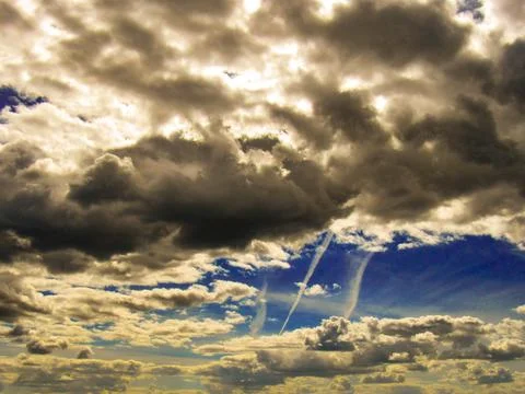 Grey clouds close-up Foto stock