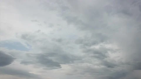 Grey clouds movement at gloomy day. Stock Footage 131334786