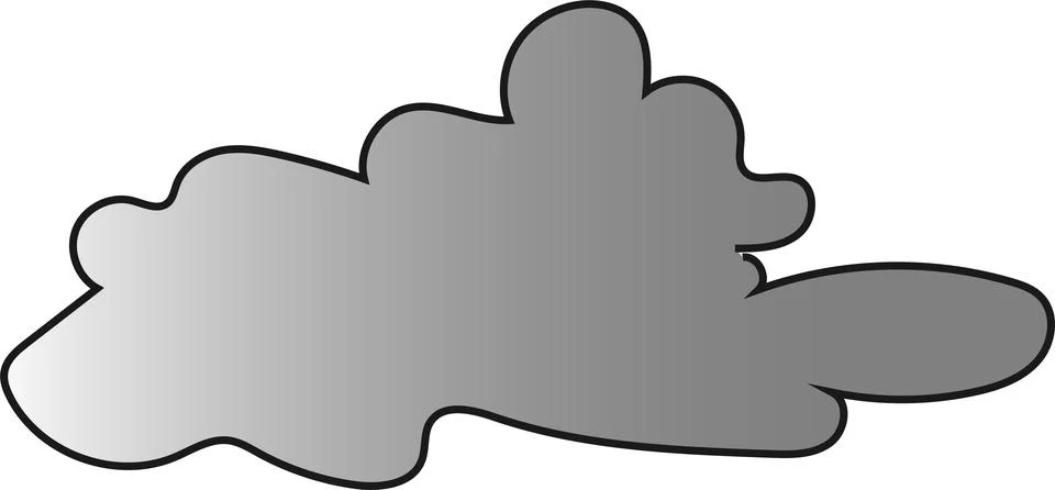 Grey clouds vector in an isolated no back ground Illustrazione stock