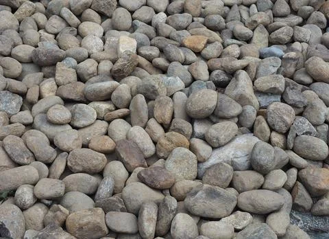 Grey cobblestone texture background Stock Photos