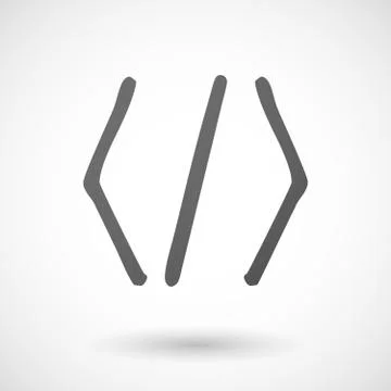 Grey coding sign Illustrazione stock