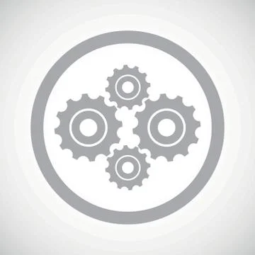 Grey cogs sign icon Stock Illustration
