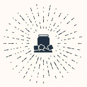 Grey Cold beer can icon isolated on beige background. Abstract circle random Stock Illustration