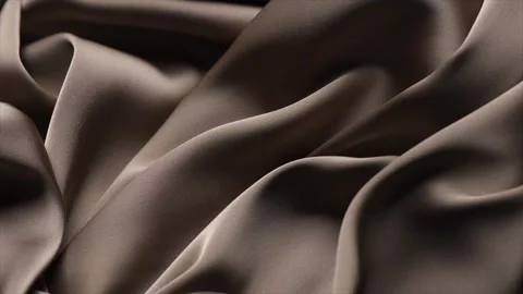 Grey color silk background, texture of beautiful dark gray satin fabric close-up Stock Footage 318318131