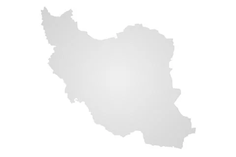 Grey colour Iran map, Iran solid map, middle East country Stock Illustration