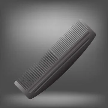Grey Comb Single Grey Comb Isolated on Grey Light Background. Copyright: x... Foto stock