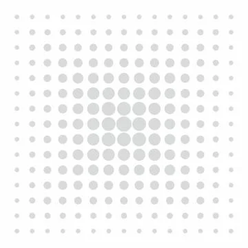 Grey comic vector pattern dots on white background Stock Illustration