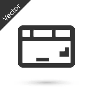 Grey Computer keyboard icon isolated on white background. PC component sign Stock-Illustration