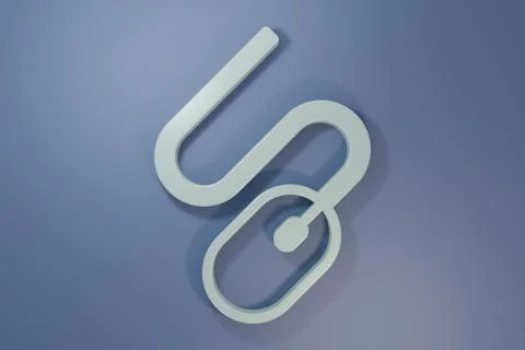 Grey Computer mouse icon isolated on purple-blue background. Optical with w.. Stock Photos