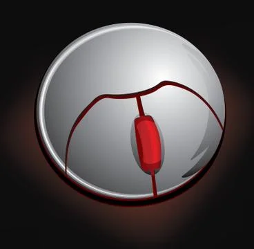 Grey computer mouse vector illustration Illustrazione stock