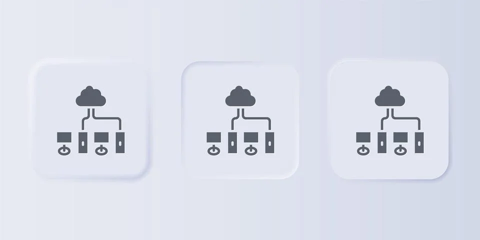 Grey Computer network icon isolated on grey background. Laptop network. Int.. 스톡 일러스트