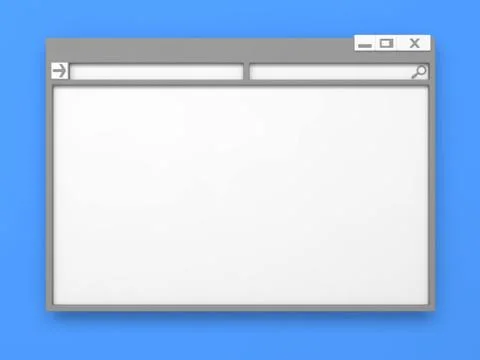 Grey Computer window. Stock Illustration