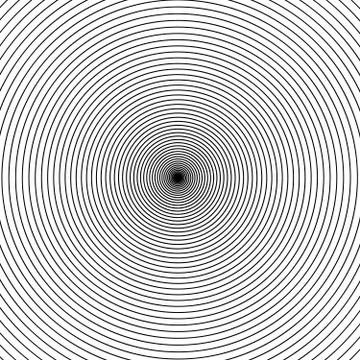 Grey concentric rings. Epicenter theme. Simple flat vector illustration Stock Illustration