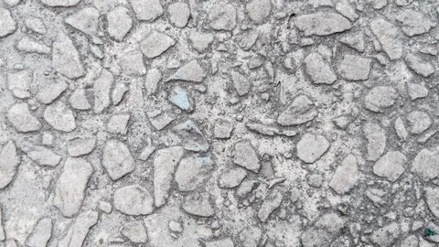 Grey Concrete Aggregate Texture Rough Cement Surface Background Stock Footage 334130469