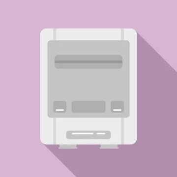 Grey console icon, flat style Stock Illustration