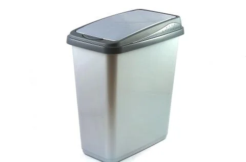 Grey container on garbage Stock Photos