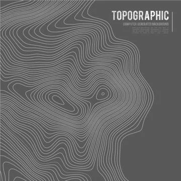 Grey contours vector topography. Geographic mountain topography vector Stock Illustration