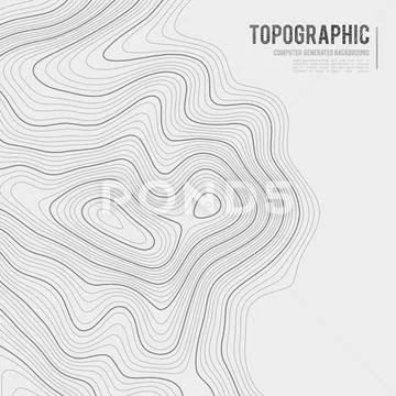 Grey contours vector topography. Geographic mountain topography vector Stock Illustration