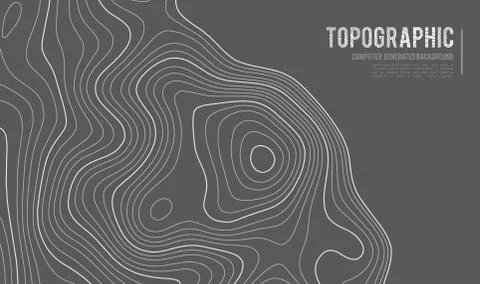 Grey contours vector topography. Geographic mountain topography vector Stock Illustration