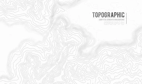 Grey contours vector topography. Geographic mountain topography vector Illustrazione stock