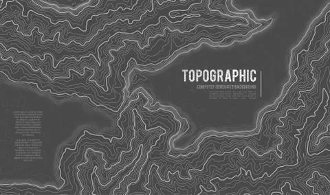 Grey contours vector topography. Geographic mountain topography vector Stock Illustration