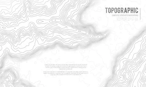 Grey contours vector topography. Geographic mountain topography vector Stock Illustration